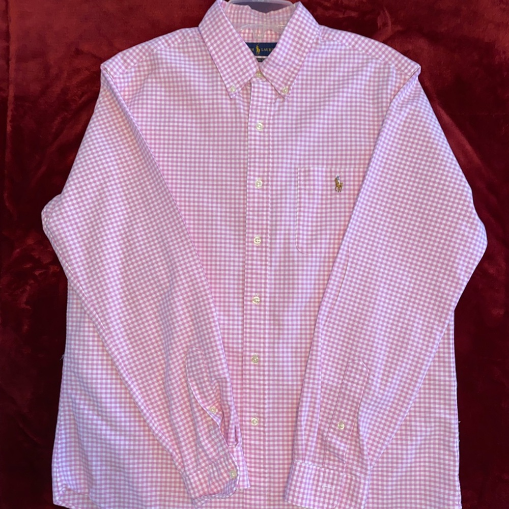 Polo Ralph Lauren Pink Gingham Oxford Button Down